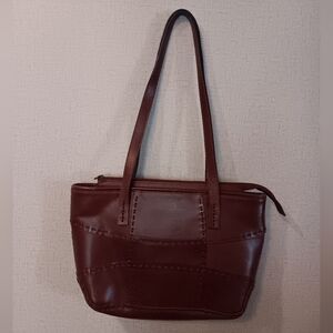 Ellepi Leather Made In Italy Women's Patchwork Shoulder Bag in Deep Brown